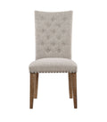 Riverdale Side Chair Set Of 2 Oatmeal Dark Brown Fabric