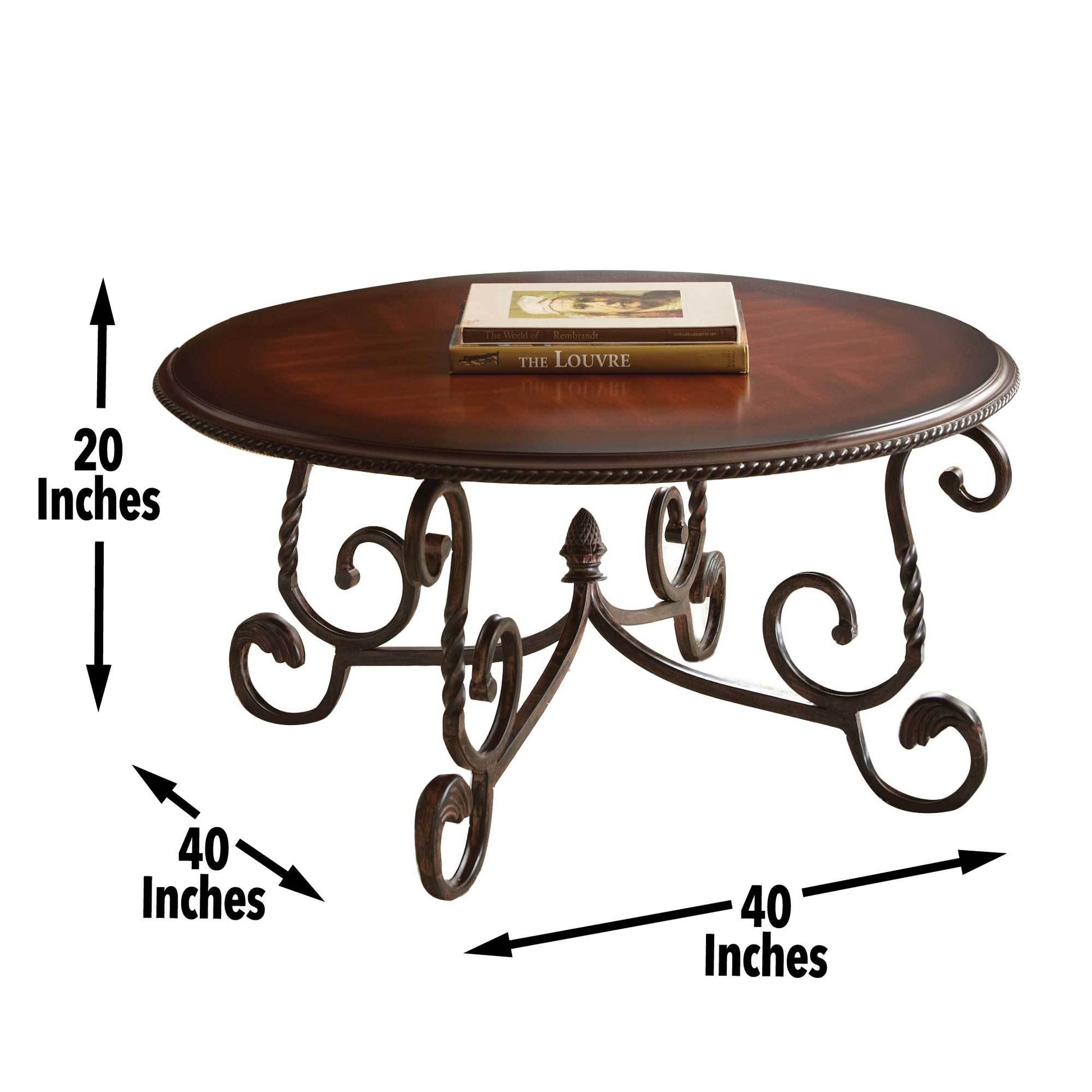 Crowley Cocktail Table Brown Brown Wood