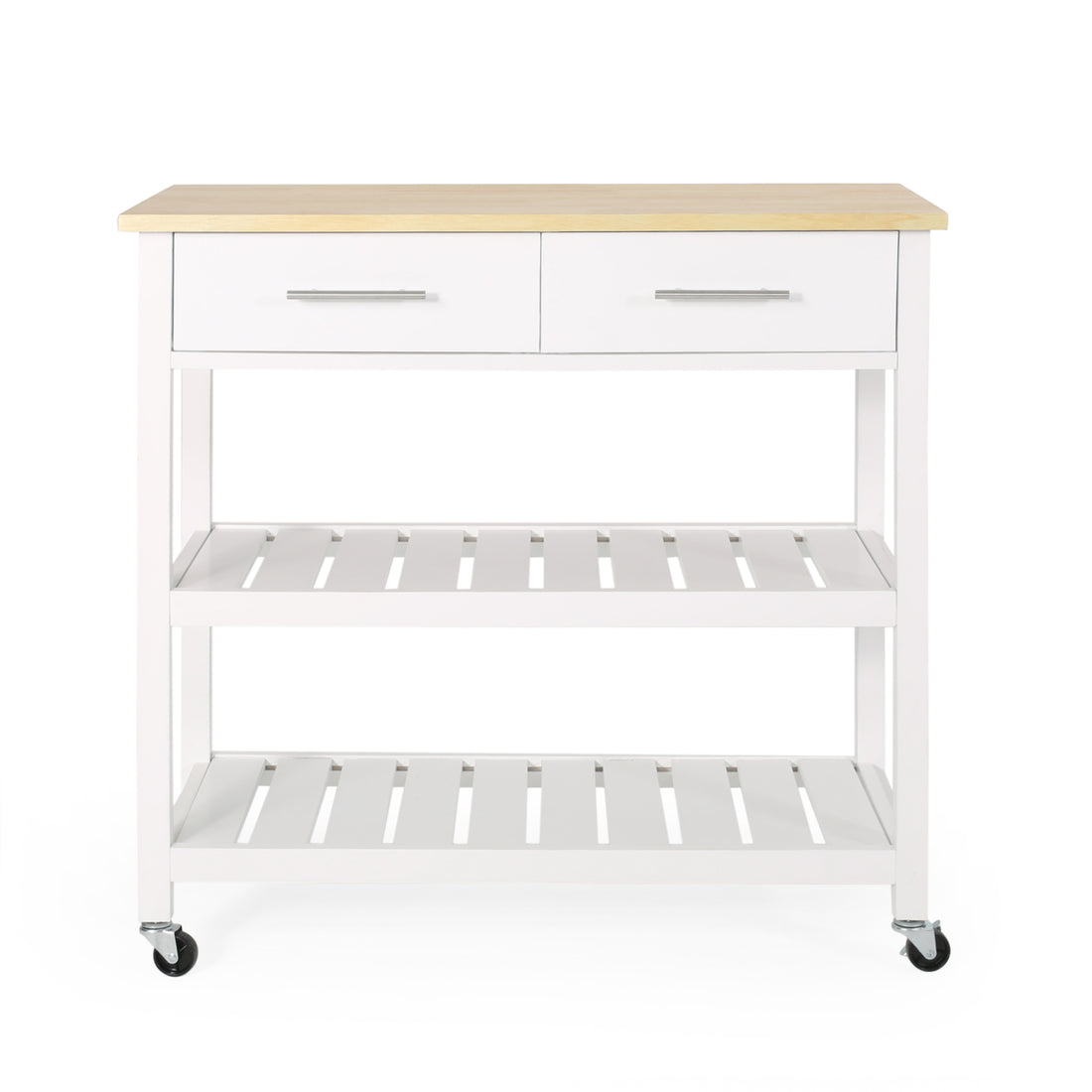 Kitchen Cart White Wood