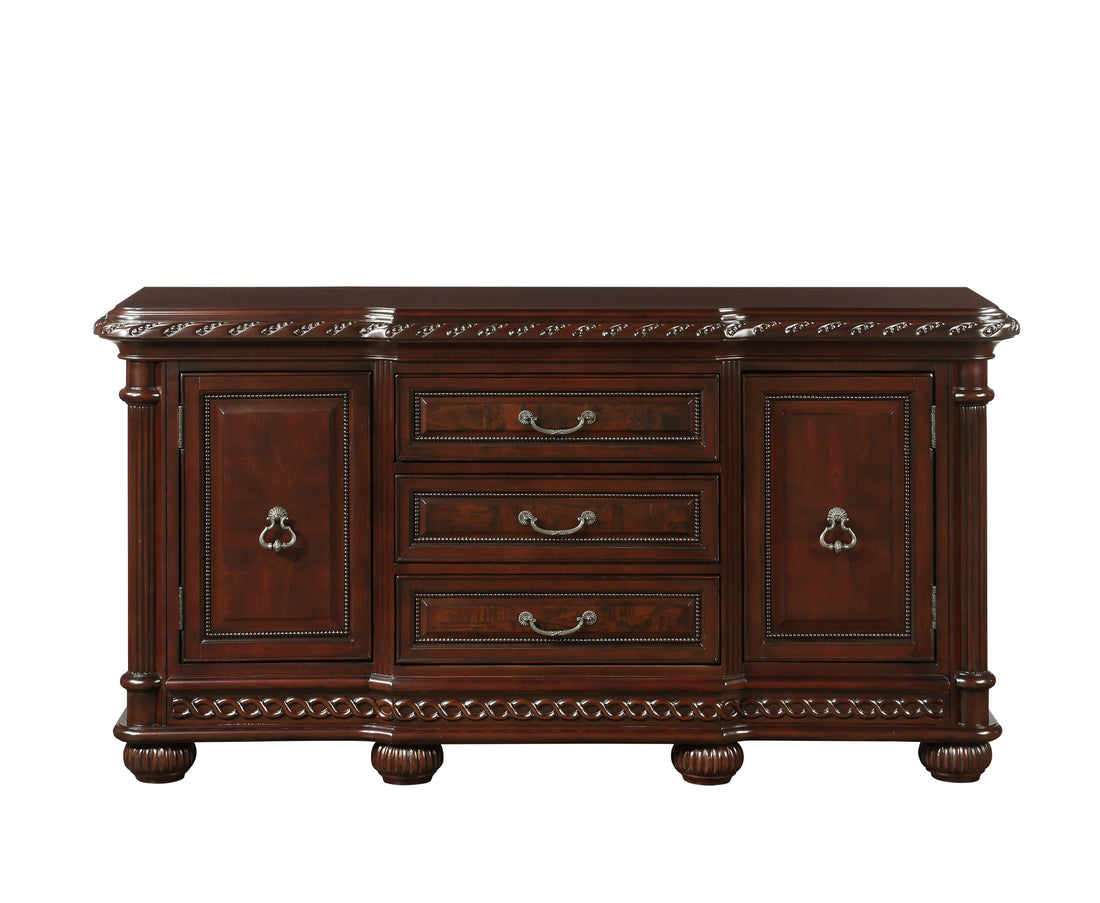 Antoinette Buffet Dark Brown - Dark Brown Wood