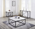 Skyler White Marble Top Rectangular Sofa Table White White Marble