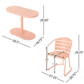 Santa Monica Bistro Set Coral Iron