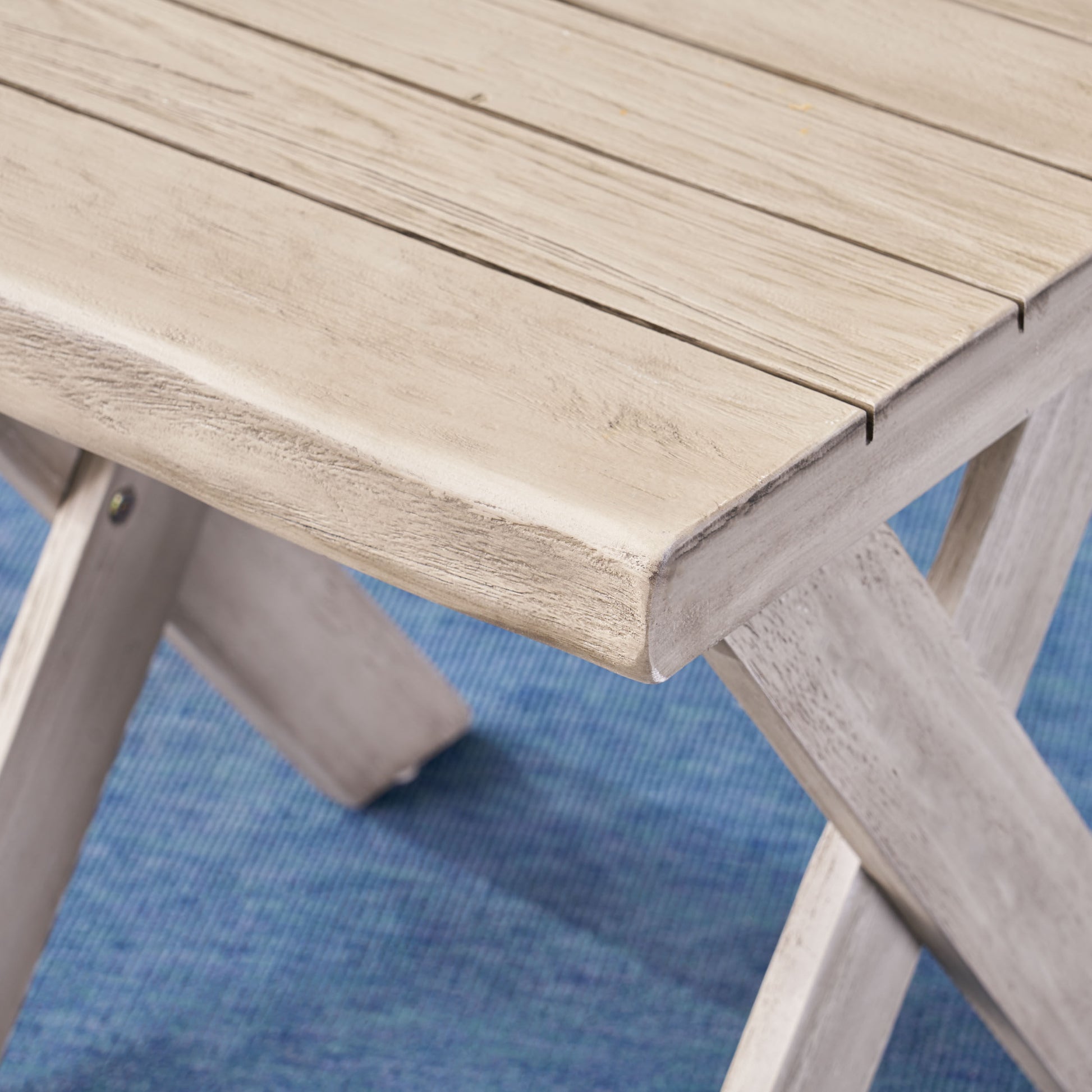 Side Table Light Grey Wood