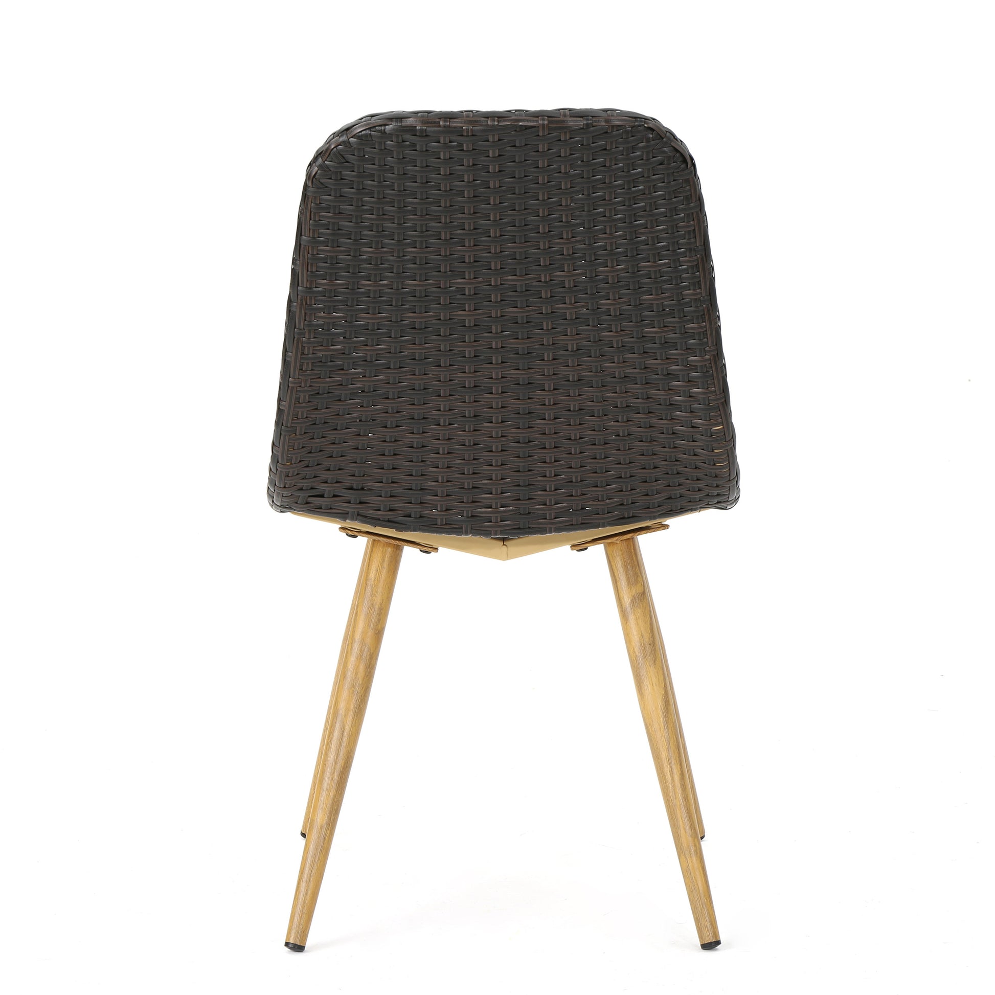 Gila Dining Chair With Heat Tranfer Legs,Set Of 2 Brown Multi Rattan