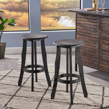 Pike Barstool Dark Grey Acacia Wood