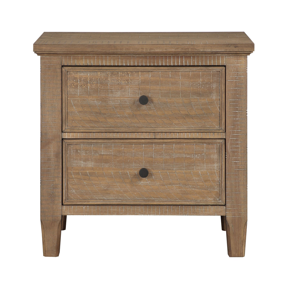 Riverdale 2 Drawer Nightstand Dark Brown Dark Brown Wood