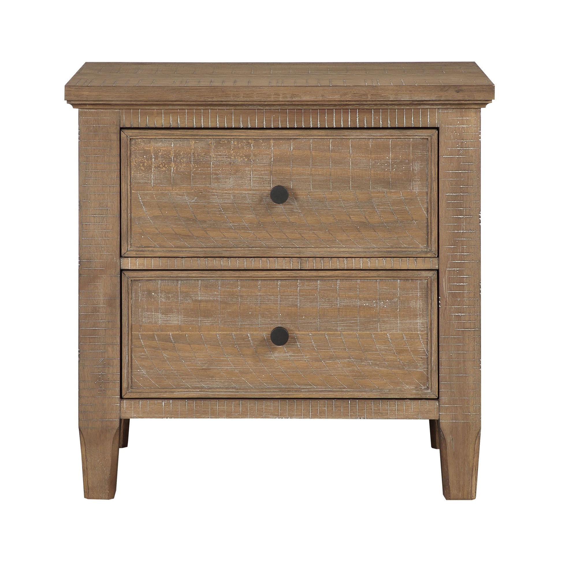 Riverdale 2 Drawer Nightstand Dark Brown Dark Brown Wood