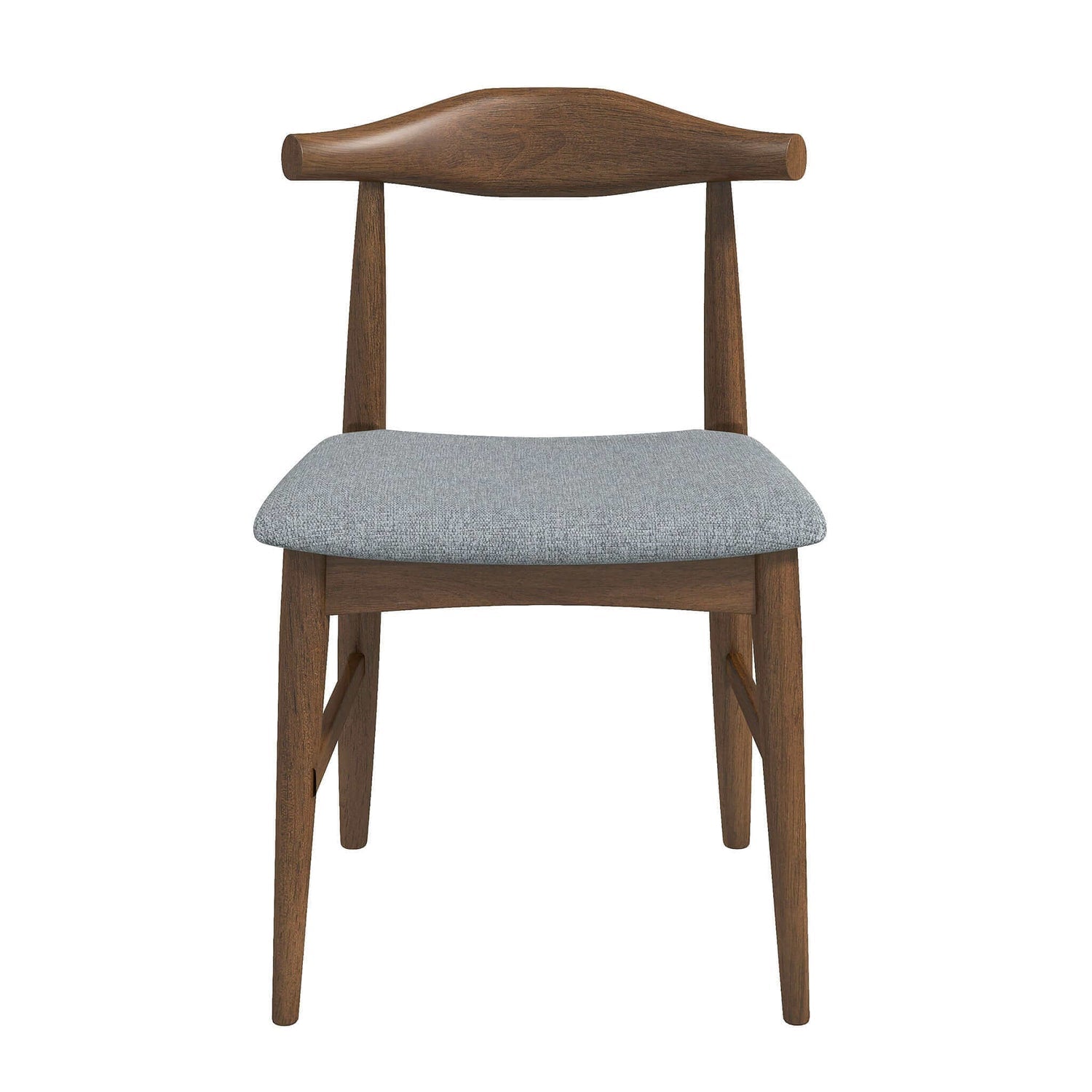 Damian Mid Century Solid Wood Dining Chair Gray Solid Wood