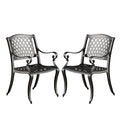 Cayman Arch Mesh I Chair Set Of 2 Black Aluminium