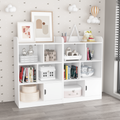 Kids Bookcase, Bookshelf With 6 Compartments, Freestanding Shelves And Cube Organizer, For Bedroom Living Room Office Closet School In White White Mdf