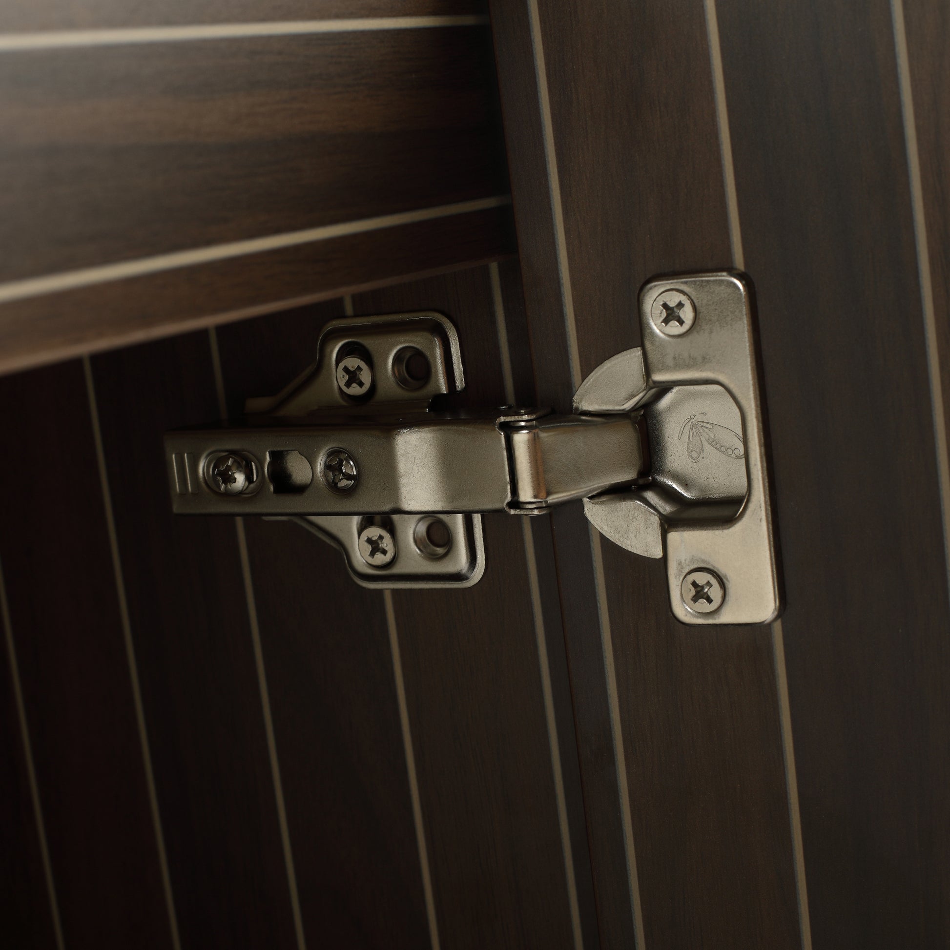 24 Inch Bathroom Cabinet With Resin Sink,Soft Close Doors,Float Mounting Design, For Small Bathroom Silver Brown Stripe Bathroom Modern Plywood Plywood