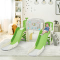 Kids Slide Playset Structure 8 In 1, Freestanding Ocean Themed Set With Slide, Arch Tunnel,Basketball Hoop And Telescope, Double Slides For Toddlers, Kids Climbers Playground Green 50 99 Lbs Cute 1 To 2 Years Hdpe Indoor & Outdoor Use