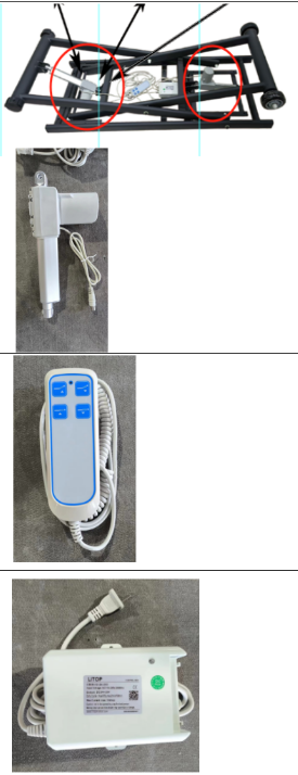 Accessories Of Electric Bed Installation Manual White Plastic