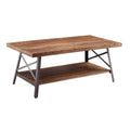 Weathered Oak And Sandy Black Storage Coffee Table Oak Primary Living Space Rustic Pine Shelves Wood Metal