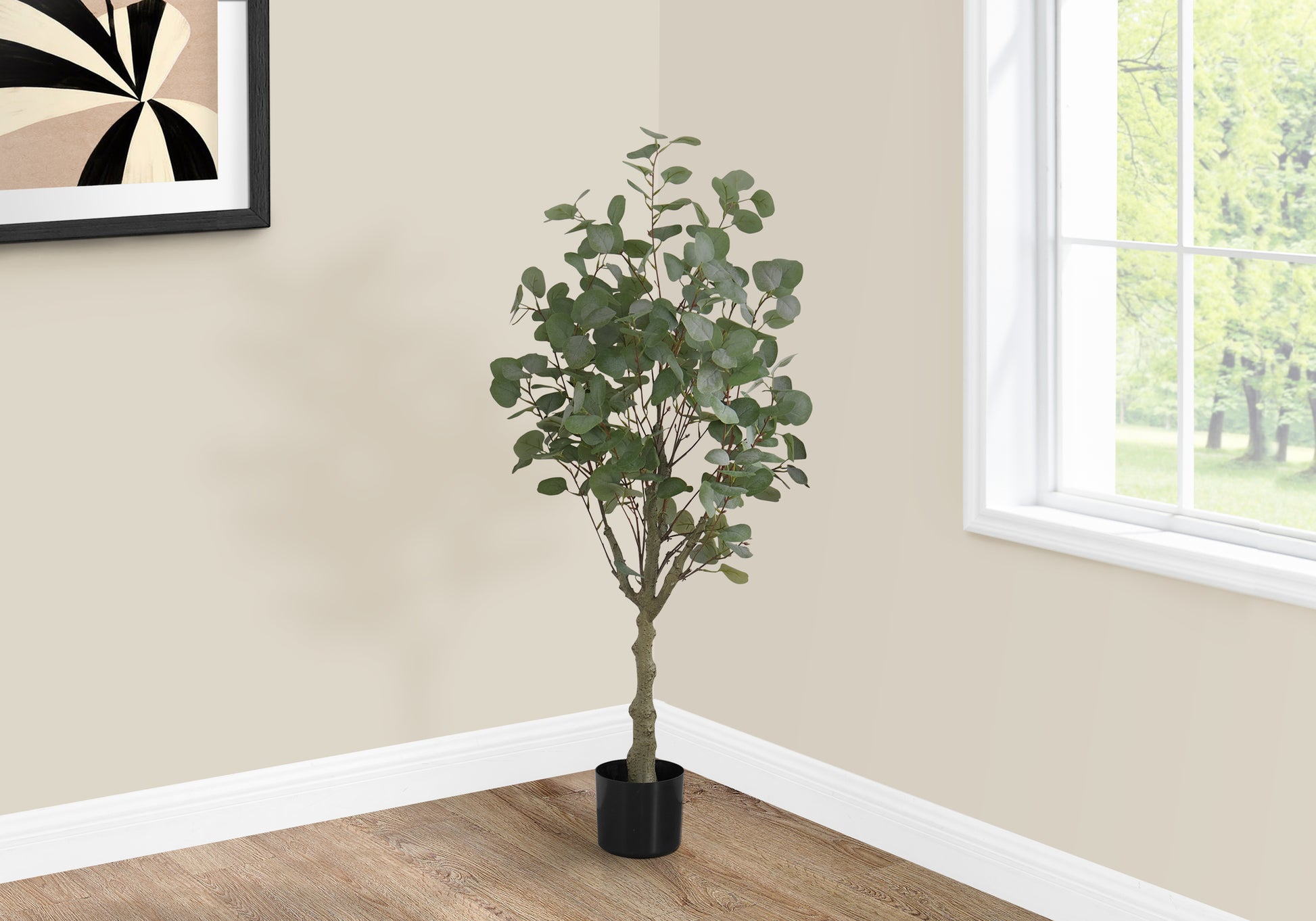 eucalyptus plants indoors Artificial Plant, 46" Tall, Eucalyptus Tree, Indoor, Faux, Fake, Floor