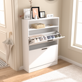 Shoe Storage Cabinet With 2 Flip Drawers, Sturdy