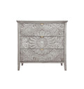 3 Drawer Cabinet, American Furniture, Suitable For Bedroom, Living Room, Study Light Grey Mdf