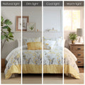 5 Piece Seersucker Comforter Set With Throw Pillows Yellow King Cal King King Yellow Polyester