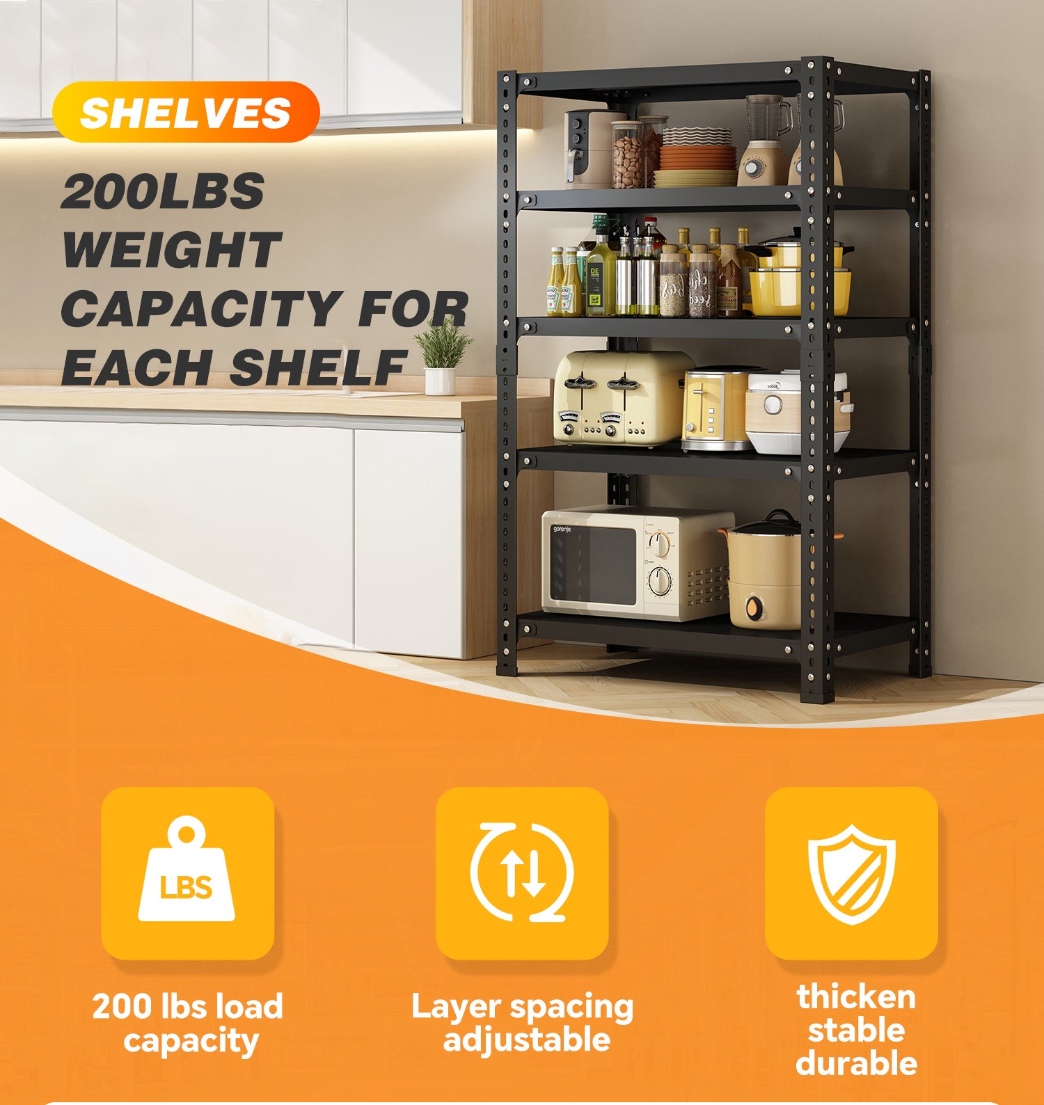Household Storage Rack, Adjustable Display Rack, Basement Balcony Stor