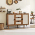 2 Door 3 Drawer Cabinet, Accent Storage Cabinet, Suitable For Living Room, Bedroom, Dining Room, Study Walnut Mdf