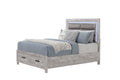 Rover Grey Full Bed Gray Solid Wood Mdf