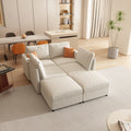Modern Large Sectional Sofa, U Shape Modular Sectional Couch With Storage Function,123