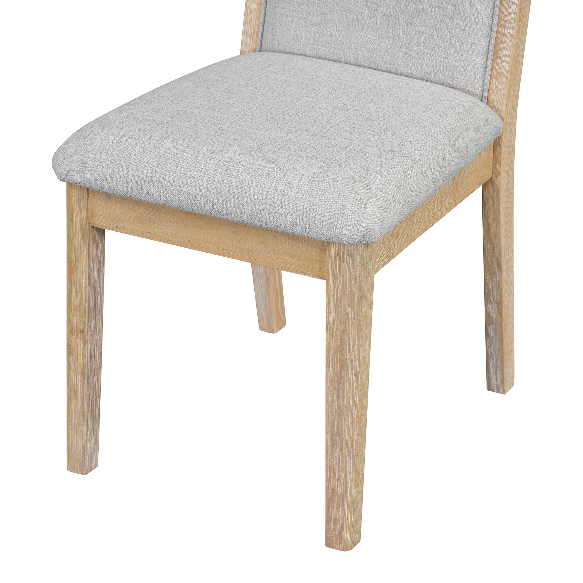 7 Piece Farmhouse Dining Set Classic Rustic Table And 6 High Back Design Chairs For Dining Room, Kitchen Natural Wood Wash Natural Wood Wash Solid Wood Mdf