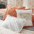9 Piece Cotton Percale Comforter Set Coral King King Coral Polyester
