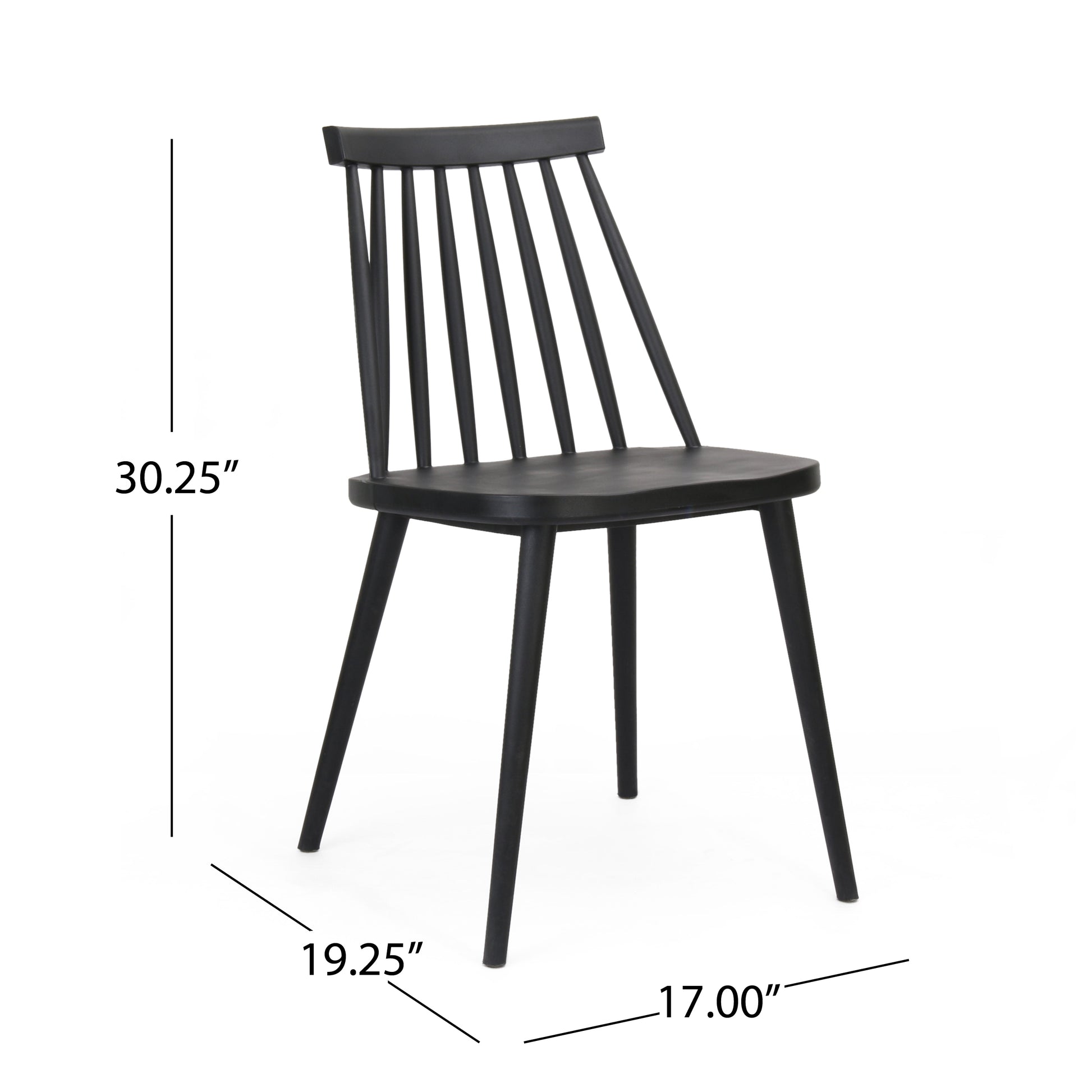 Dining Chair Black Polypropylene