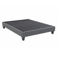 1Pc Contemporary Upholstered Platform Bed California King Linen Like Polyester Fabric Steel Grey Wood Frame Bedroom Box Spring Not Required California King Steel Gray Wood Primary Living Space Contemporary Bed Frame Polyester Wood