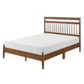 Transitional Design California King Platform Bed Chestnut Finish Wood Frame Bedroom Furniture 1Pc Bed In A Box Box Spring Not Required California King Chestnut Wood Bedroom Wood