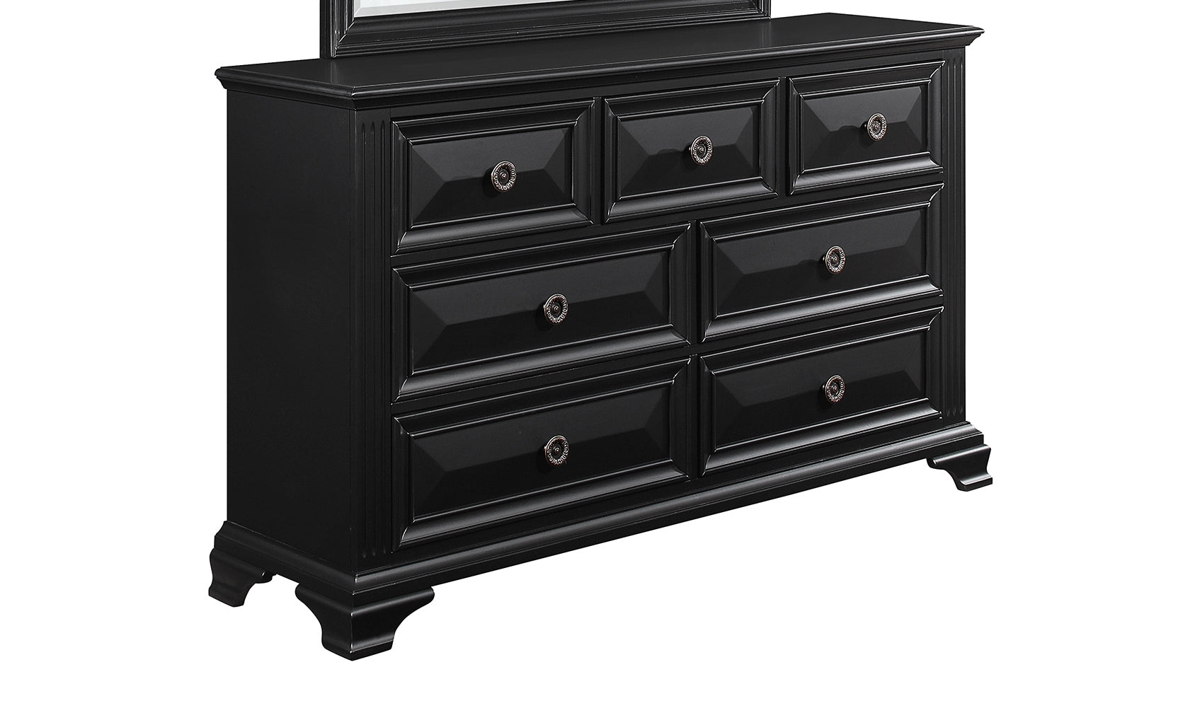 Rex Black Dresser Black Solid Wood Mdf