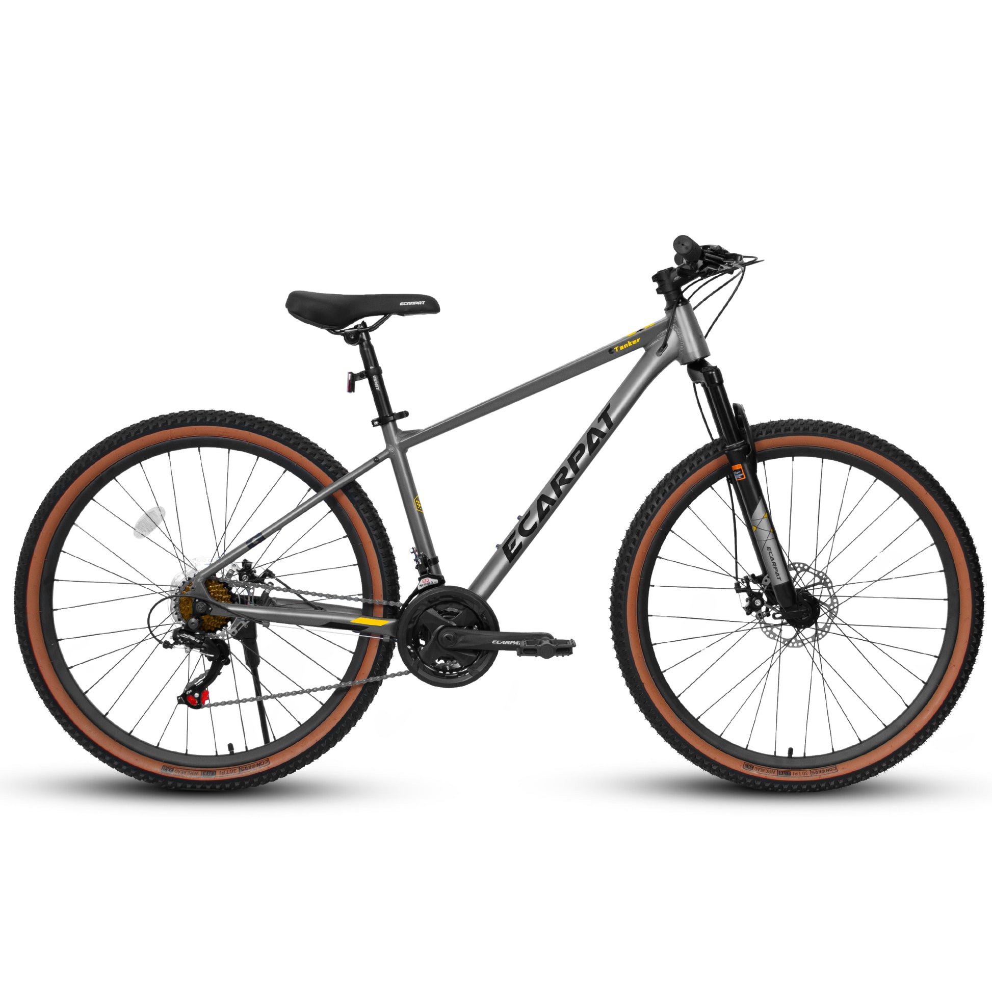 A27312 Ecarpat Mountain Bike 27 Inch Wheels, 21 Speed Mens Womens Trai