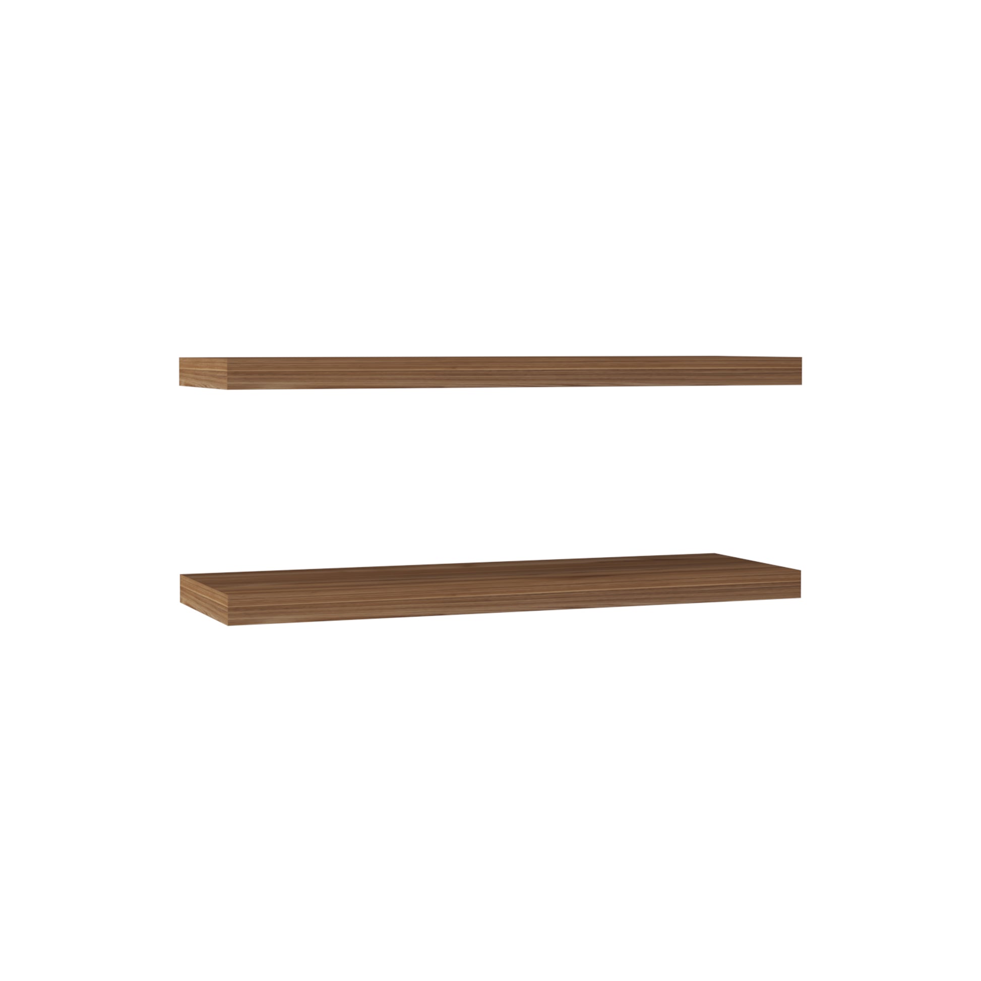 Ecco 31.5" Wide Floating Shelves Set Of 2, Shelves For Wall Decor For Bedroom, Bathroom Storage Shelves, Book Shelves For Living Room Mahogany 2 Or Less Mahogany Horizontal Primary Living Space Open