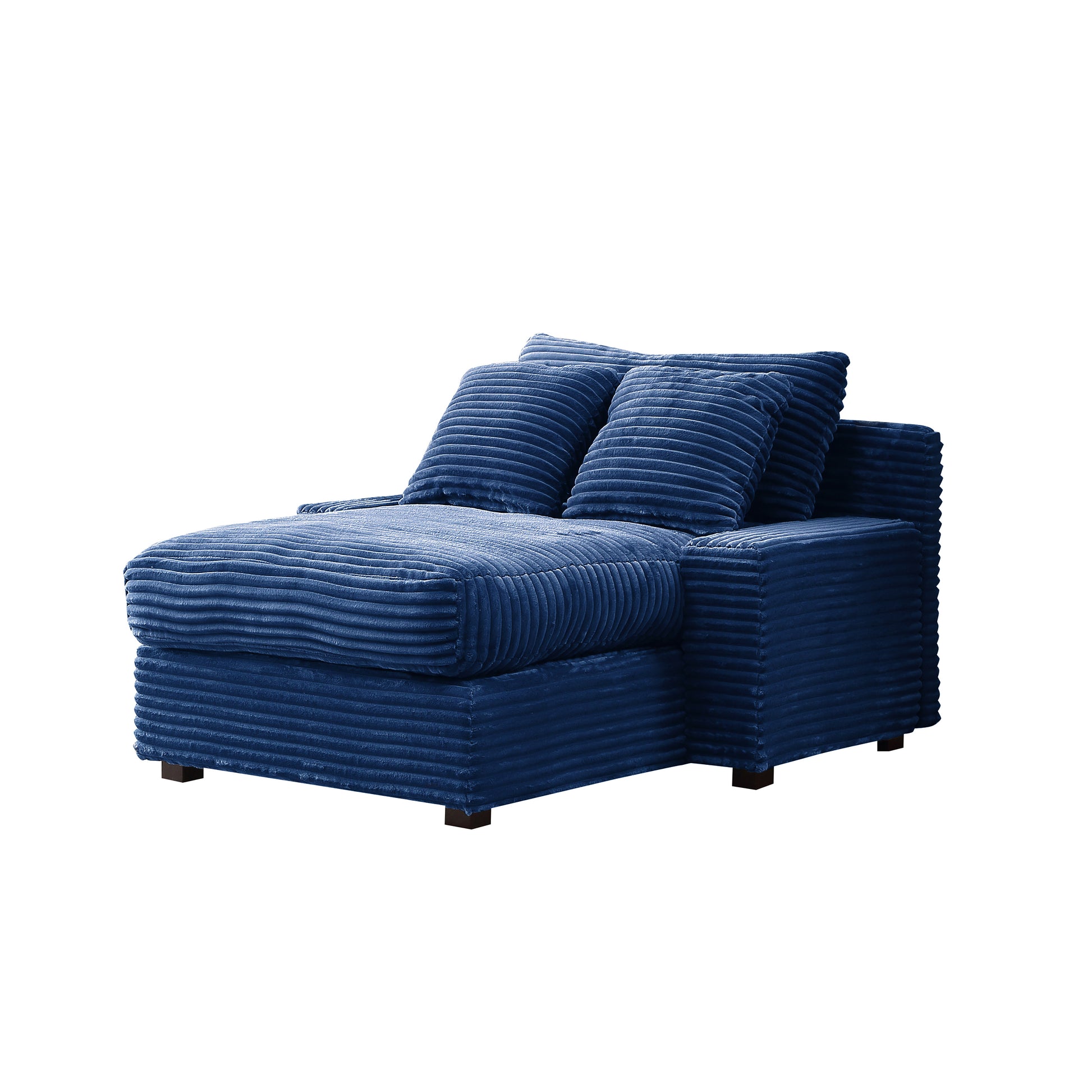 Modern Luxury Sofa Couch For Living Room Quality Corduroy Upholstery Sleeper Sofa Bed Daybed Navy Blue Blue Corduroy 1 Seat