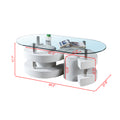 3 Pieces Coffee Table Set, Oval 10Mm 0.39