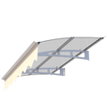 Da5934C Series Door Window Awning Canopy Made Of 0.137Inch Thick Crystal Solid Polycarbonate Sheet And Aluminum Alloy With Valance In Size Of 59