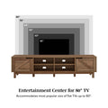 Rustic Barndoor Open Storage Tv Stand For Tvs Up To 80 Inches Rustic Oak Oak 80 89 Inches Mdf Mdf