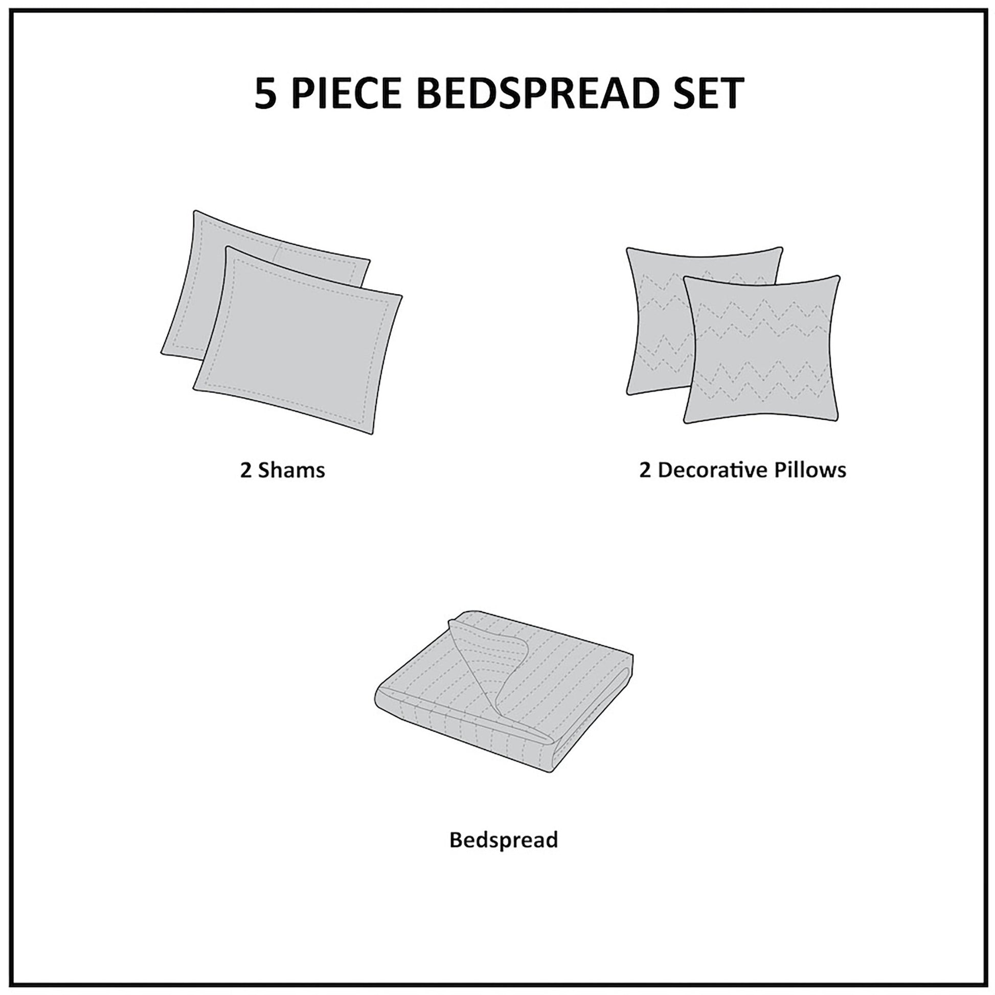 5 Piece Jacquard Bedspread Set With Throw Pillows Burdy King King Burgundy Cotton