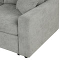 4 Seat L Shaped Modular Sofa With Thick Backrest And Seat Cushions, Suitable For Living Rooms, Offices Gray Wood Polyester 4 Seat