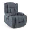 Massage Recliner Charcoal Fabric