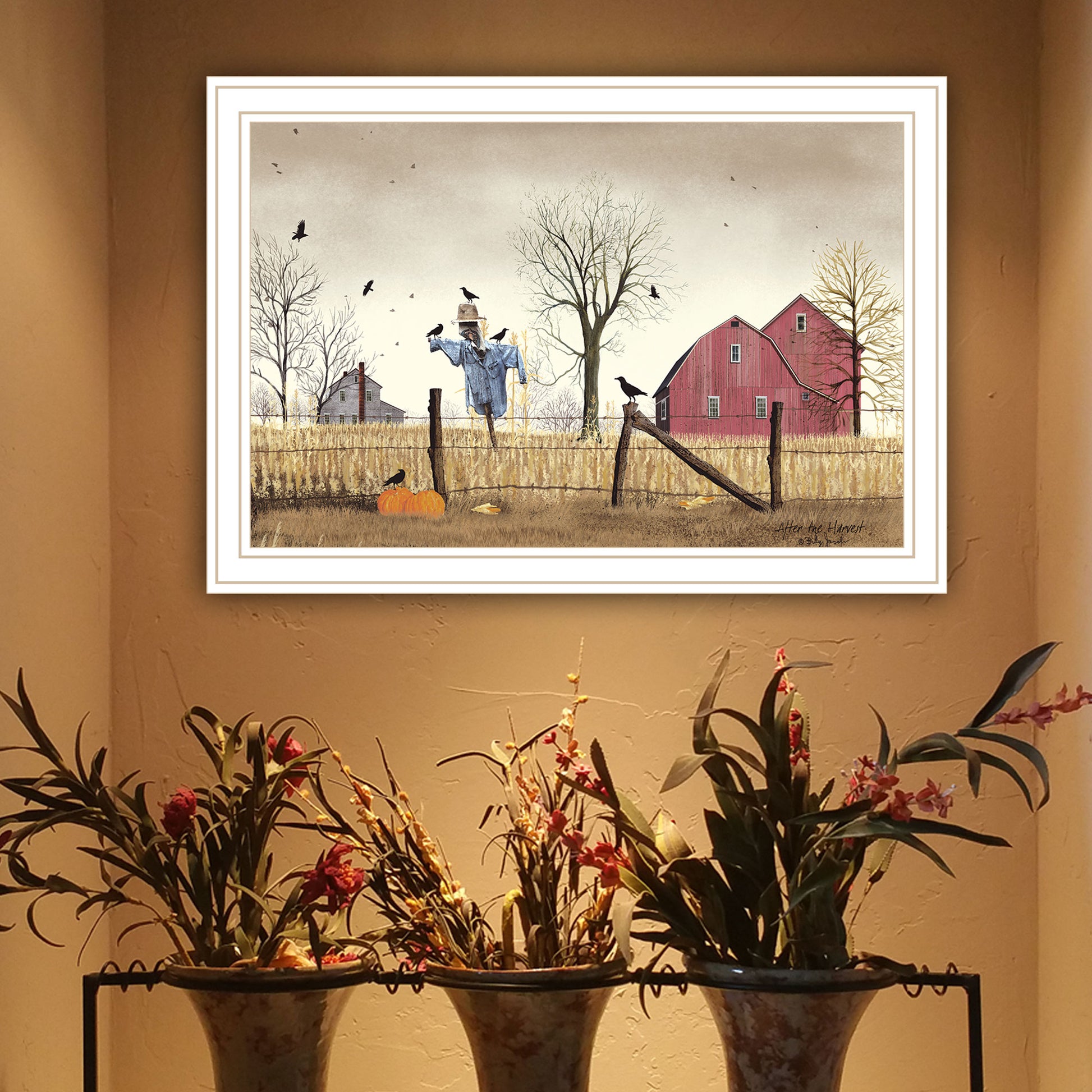 After The Harvest White Framed Wall Art For Living Room, Bedroom Wall Art Print For Home Decor By Billy Jacobs Multicolor Wood Paper