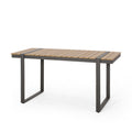 Outdoor Dining Table, Gray Natural Natural Grey Wood