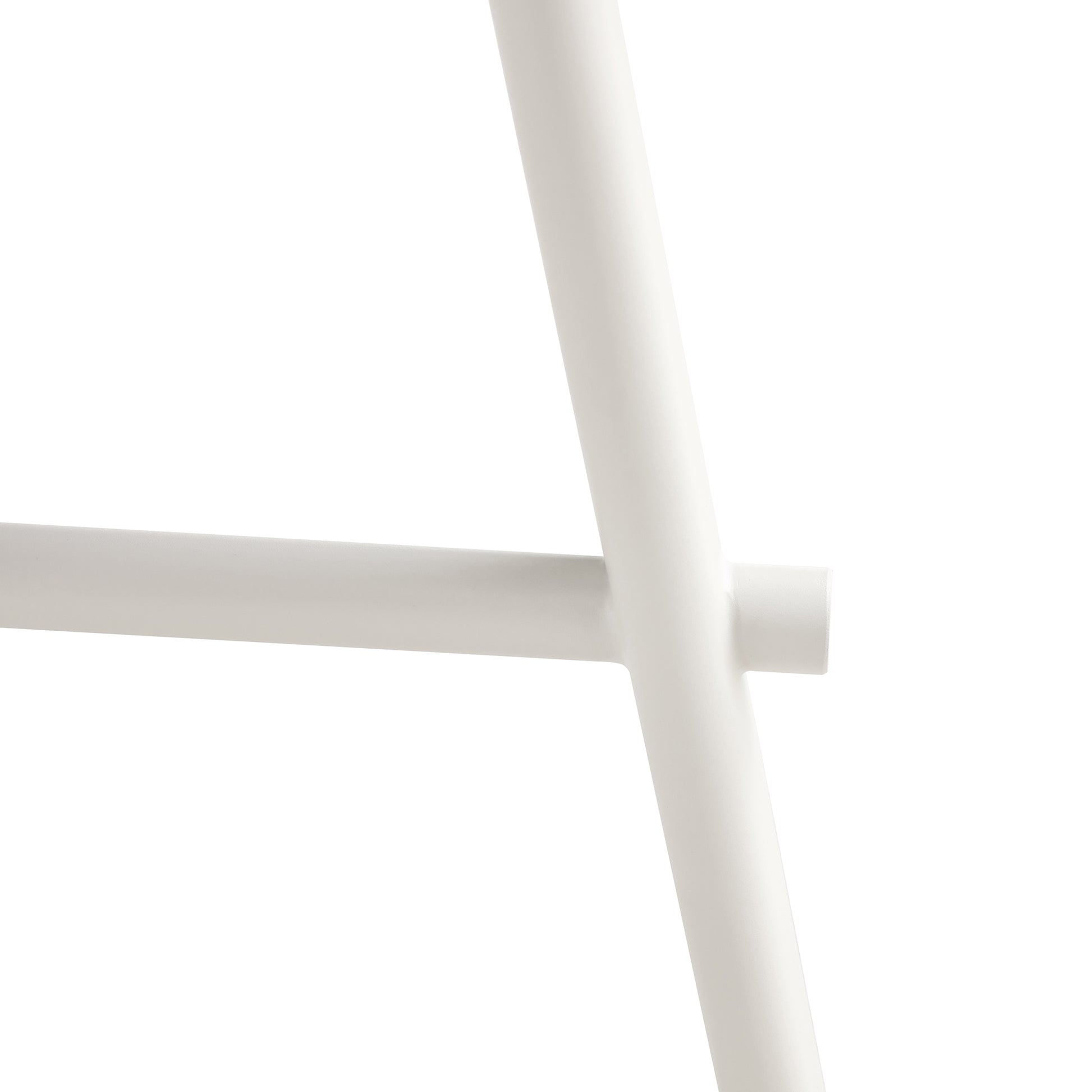 A Modern And Minimalist Circular Dining Table With A 42 Inch Diameter Wood Colorer Patterned Tabletop And White Metal Legs. Suitable For Restaurants, Living Rooms, And Conference Rooms. Brown White Mdf Metal