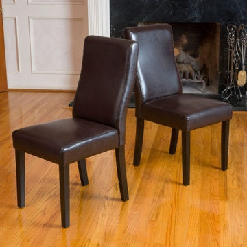 Corbin Kd Dining Chair Brown Leather