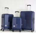 Luggage,With Front Opening,Tsa Approved Lock,Hardshell Suitcase,Blue Aqua Blue Abs Pc