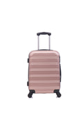 Luggage Universal Wheel Hard Shell Lightweight Password Lock Family Set Rose Gold, 3 Piece Set 20 Inches 24 Inches 28 Inches Rose Gold Abs