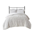 Ultra Plush Down Alternative Comforter Set Queen Ivory Faux Fur