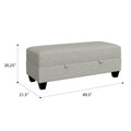 Drason Gray Storage Ottoman Gray Foam Engineered Wood