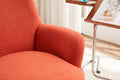 Teddy Swivel Barrel Chair, Swivel Accent Chairs Armchair For Living Room, Reading Chairs For Bedroom Comfy, Round Barrel Chairs With Gold Stainless Steel Base Orange Orange Primary Living Space